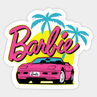 Barbie car decal top